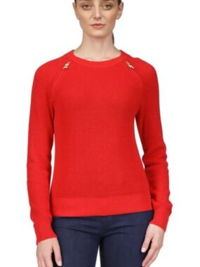 Michael Kors Women’s Size Large Knit Sweater in Red Classic Style
